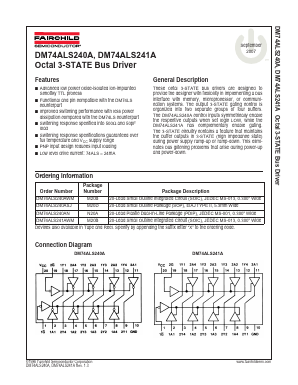 DM74ALS241AWM Datasheet PDF Fairchild Semiconductor