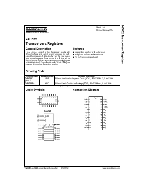74F652 Datasheet PDF Fairchild Semiconductor