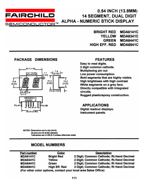 MDA6441C Datasheet PDF Fairchild Semiconductor
