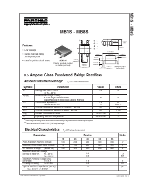 MB8S_99 Datasheet PDF Fairchild Semiconductor