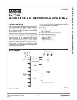 FM27C512 Datasheet PDF Fairchild Semiconductor