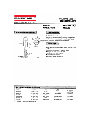 MV5052 Datasheet PDF Fairchild Semiconductor