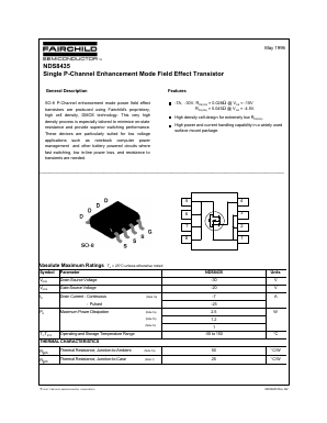 NDS8435 Datasheet PDF Fairchild Semiconductor
