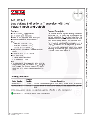 74ALVC245 Datasheet PDF Fairchild Semiconductor