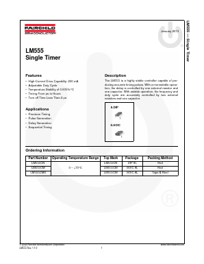 LM555CM_13 Datasheet PDF Fairchild Semiconductor