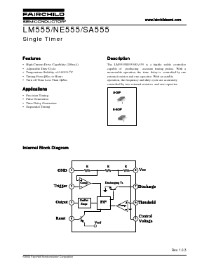 LM555CM Datasheet PDF Fairchild Semiconductor