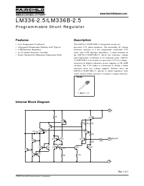 LM336Z2.5 Datasheet PDF Fairchild Semiconductor