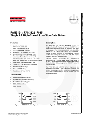 FAN3121CMX_F085 Datasheet PDF Fairchild Semiconductor