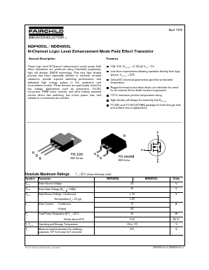 NDB4050L Datasheet PDF Fairchild Semiconductor