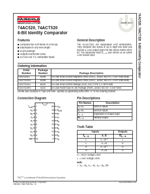 74AC520 Datasheet PDF Fairchild Semiconductor