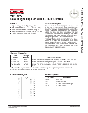74VHC374 Datasheet PDF Fairchild Semiconductor