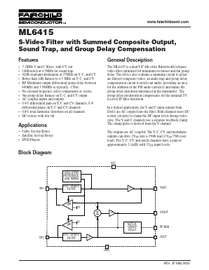 ML6415 Datasheet PDF Fairchild Semiconductor