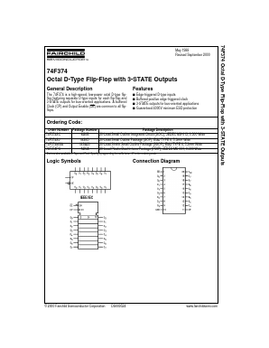 74F374 Datasheet PDF Fairchild Semiconductor