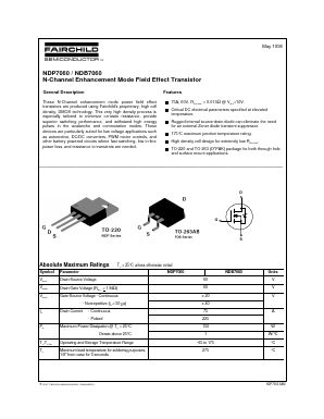 NDP7060 Datasheet PDF Fairchild Semiconductor