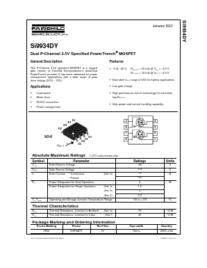 SI9934DY Datasheet PDF Fairchild Semiconductor