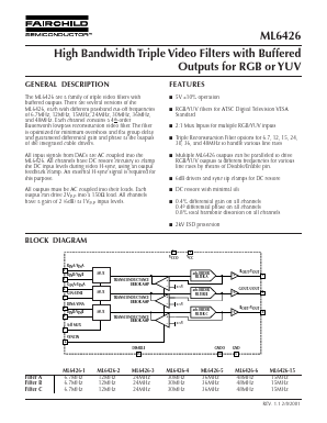 ML6426CS-3 Datasheet PDF Fairchild Semiconductor