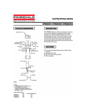 OPB865N11 Datasheet PDF Fairchild Semiconductor