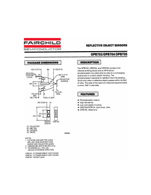 OPB703 Datasheet PDF Fairchild Semiconductor