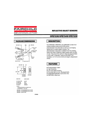 OPB703W Datasheet PDF Fairchild Semiconductor