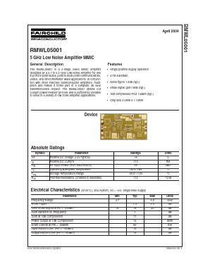 RMWL05001 Datasheet PDF Fairchild Semiconductor