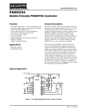 FAN5234MTC Datasheet PDF Fairchild Semiconductor