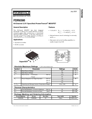 FDR6580 Datasheet PDF Fairchild Semiconductor