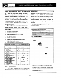 LM358 Datasheet PDF First Components International