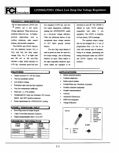 LP2951CS Datasheet PDF First Components International