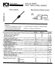 BAV20 Datasheet PDF First Components International