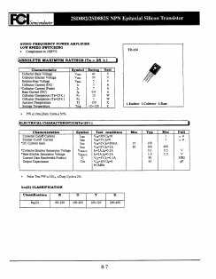 2SD882 Datasheet PDF First Components International