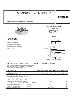 MB3510 Datasheet PDF Formosa Technology
