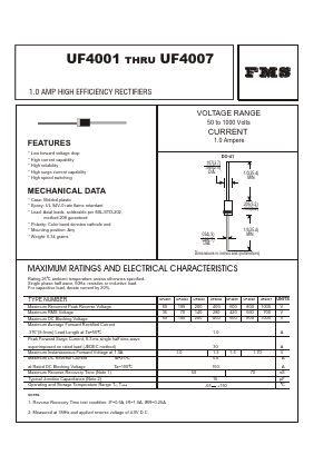 UF4005 Datasheet PDF Formosa Technology
