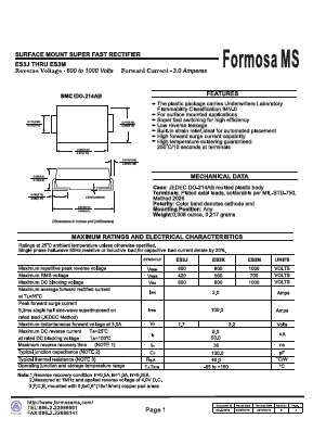 ES3J Datasheet PDF Formosa Technology