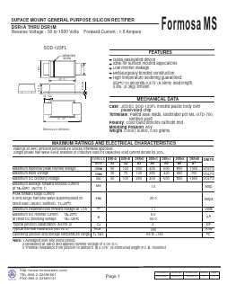 DSR1A Datasheet PDF Formosa Technology