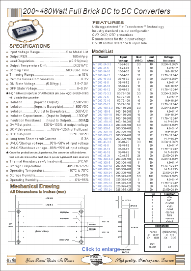 IMT400-375-3.3 Datasheet PDF Fran Mar International