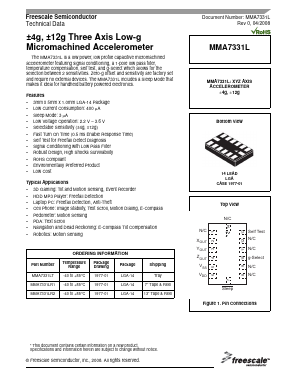 MMA7331LT Datasheet PDF Freescale Semiconductor