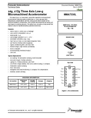 MMA7330L_0708 Datasheet PDF Freescale Semiconductor