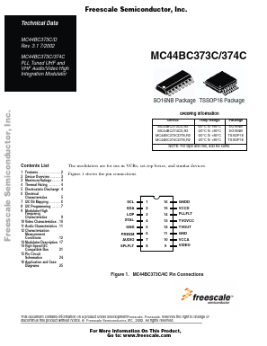 MC44BC373CD Datasheet PDF Freescale Semiconductor