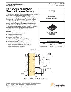 MC34702 Datasheet PDF Freescale Semiconductor