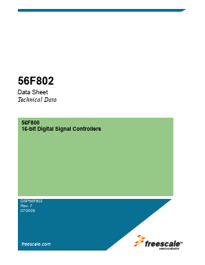 56F802 Datasheet PDF Freescale Semiconductor