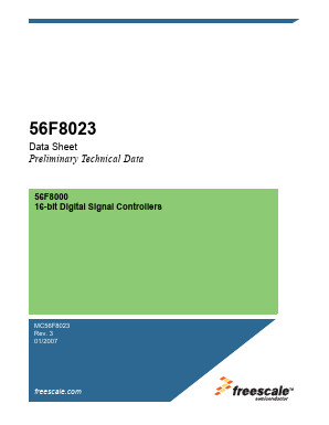 56F8023 Datasheet PDF Freescale Semiconductor
