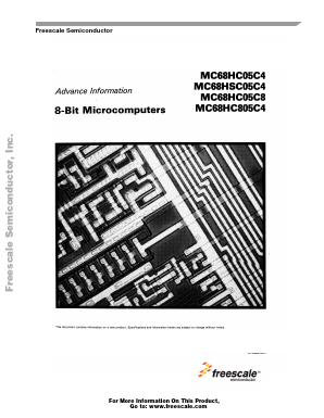 MC68HC05C8 Datasheet PDF Freescale Semiconductor