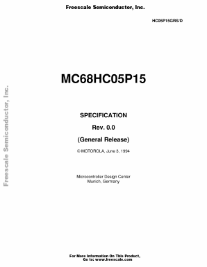 MC68HC05P15 Datasheet PDF Freescale Semiconductor