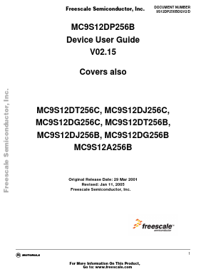 MC9S12DJ256C Datasheet PDF Freescale Semiconductor