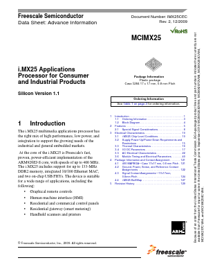 MCIMX258CJM4 Datasheet PDF Freescale Semiconductor