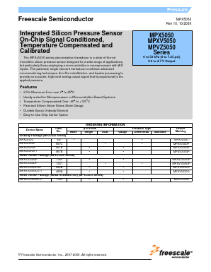 MPX5050D Datasheet PDF Freescale Semiconductor