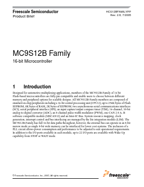 MC9S12B128VPVE Datasheet PDF Freescale Semiconductor