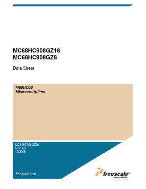 MC68HC908GZ16CFJ Datasheet PDF Freescale Semiconductor