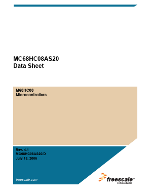 MC68HC08AS20VFN Datasheet PDF Freescale Semiconductor