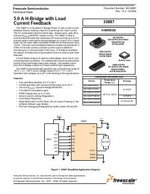 MC33887DWB Datasheet PDF Freescale Semiconductor